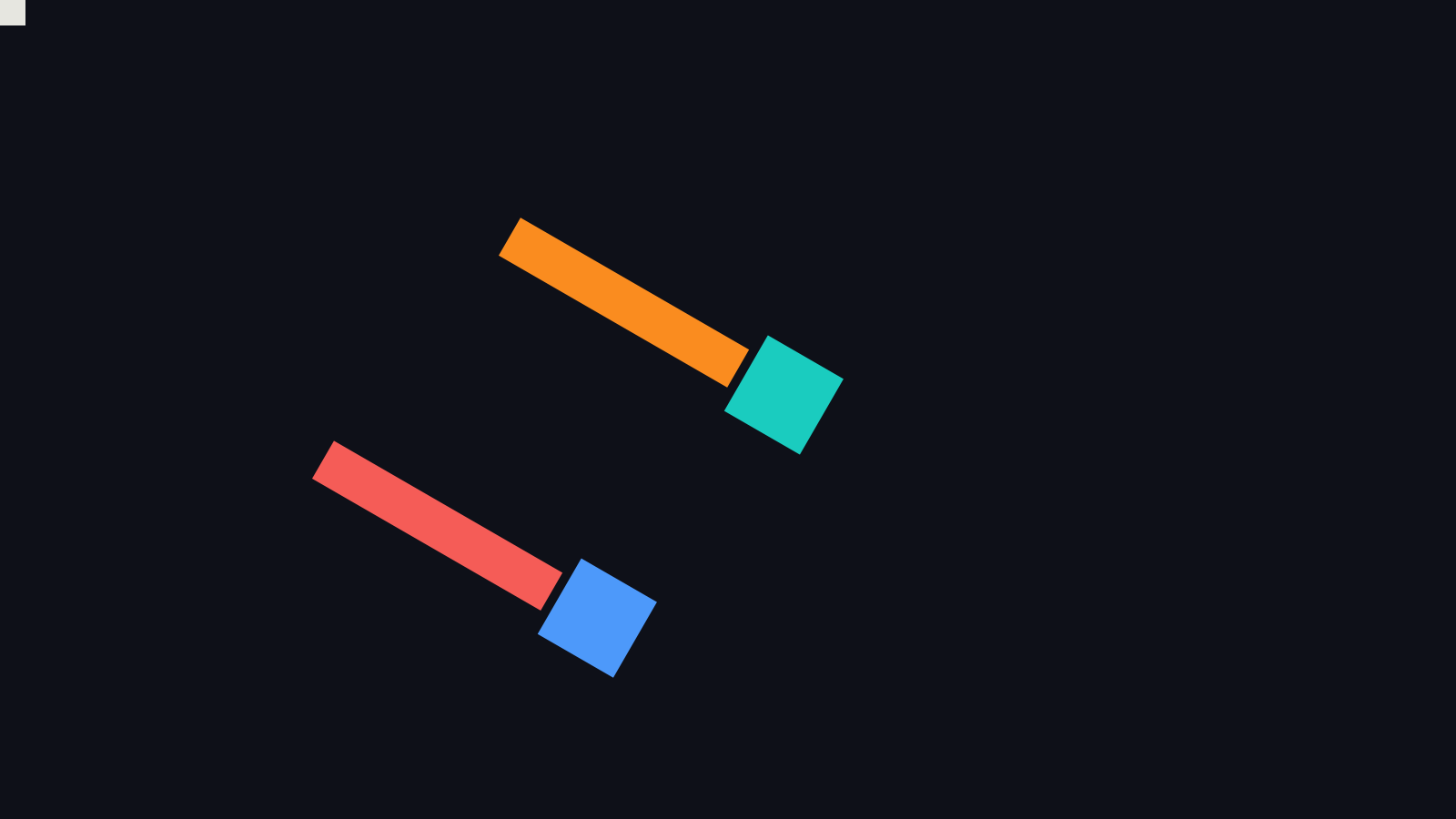 Two arms drawn from the same two calls in opposite orders, SlayerMotion render