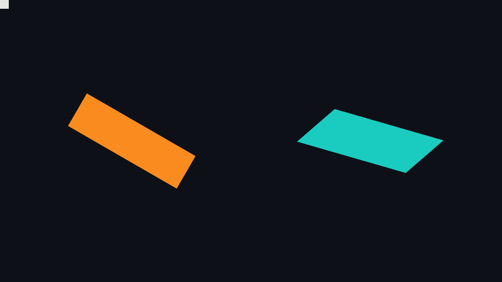 The same two shapes, Apple render